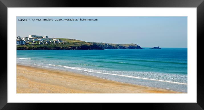 fistral beach newquay Framed Mounted Print by Kevin Britland