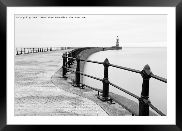 Roker Pier, Sunderland Framed Mounted Print by Dave Turner
