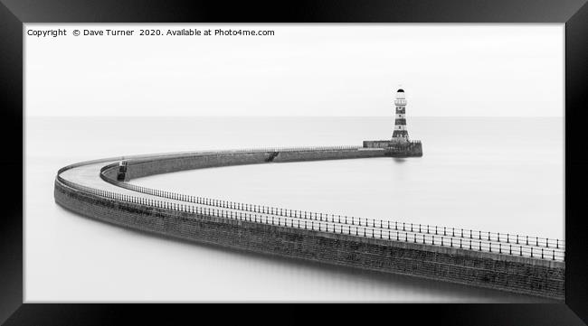 Roker Pier, Sunderland Framed Print by Dave Turner