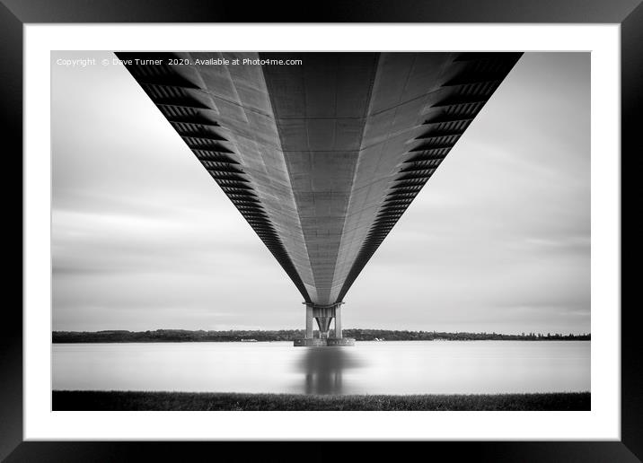 Humber Bridge, Lincolnshire Framed Mounted Print by Dave Turner