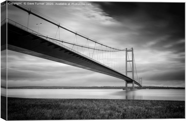 Humber Bridge, Lincolnshire Canvas Print by Dave Turner
