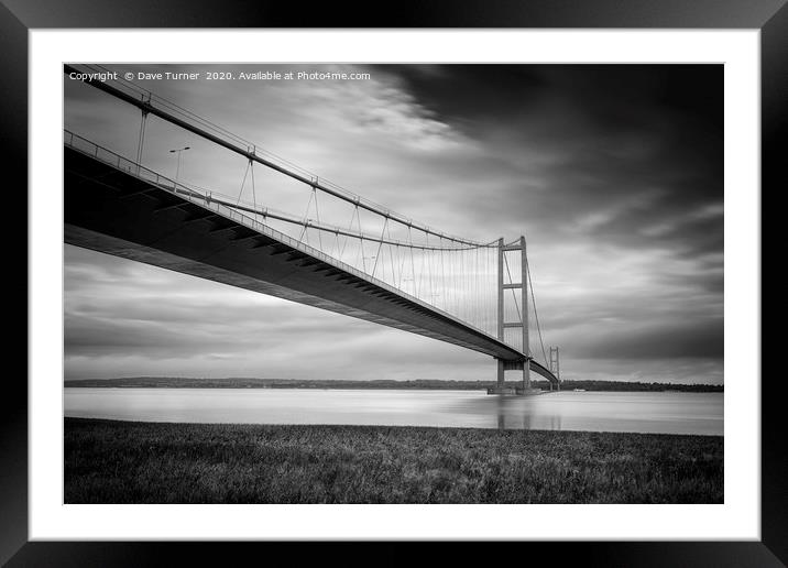 Humber Bridge, Lincolnshire Framed Mounted Print by Dave Turner