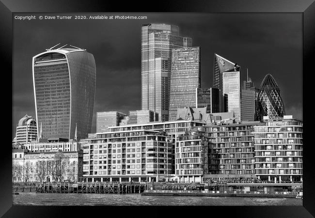 City of London after Heavy Rain Framed Print by Dave Turner