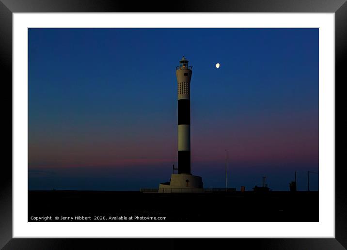 Dungeness Lighthouse at dawn Framed Mounted Print by Jenny Hibbert