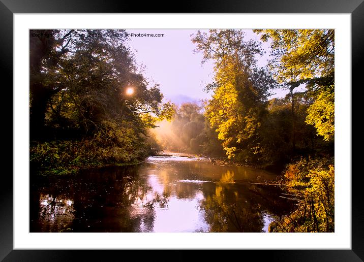 Autumn Sunshine on the River Blyth (2) Framed Mounted Print by Jim Jones