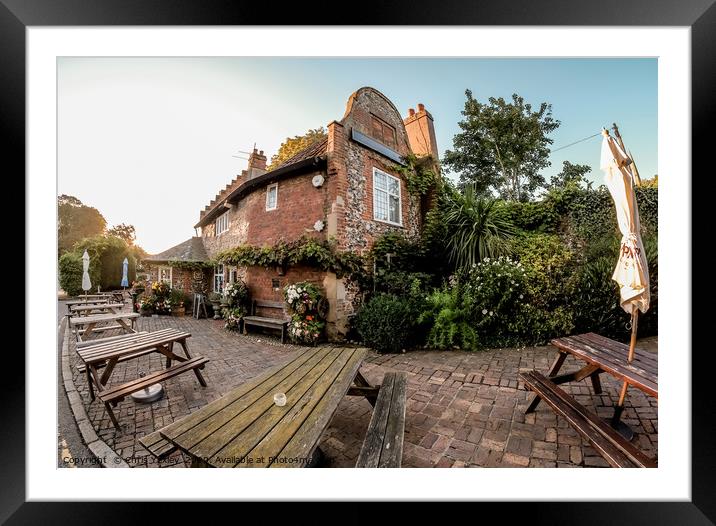 Wide angle view of the Adam & Eve pub in the city  Framed Mounted Print by Chris Yaxley