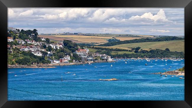 View overlooking Salcombe in Devon Framed Print by Simon Marlow