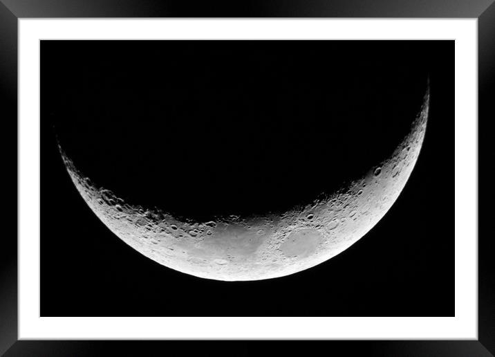 Crescent Moon Framed Mounted Print by Susan Snow
