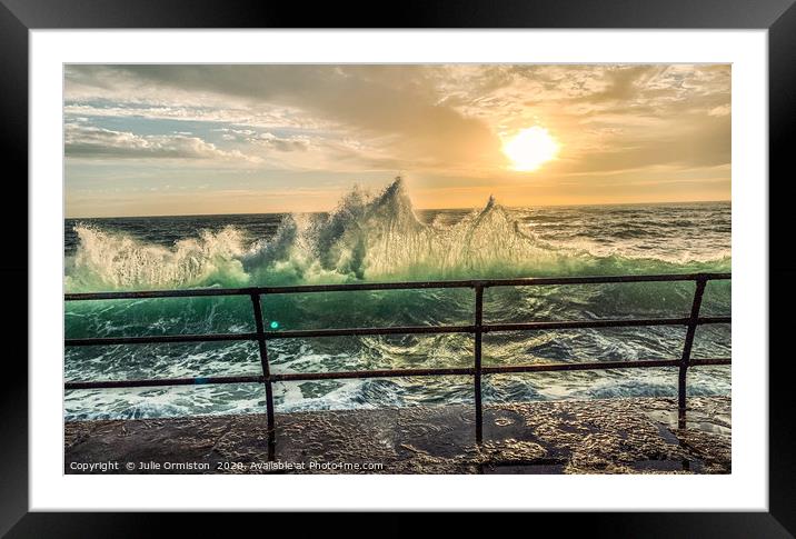 Choppy Waves Framed Mounted Print by Julie Ormiston
