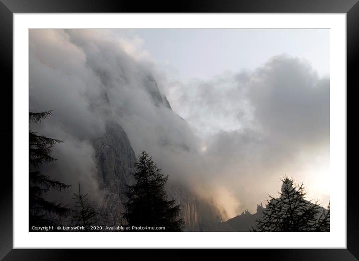 Gorgeous sunset in the European Alps Framed Mounted Print by Lensw0rld 