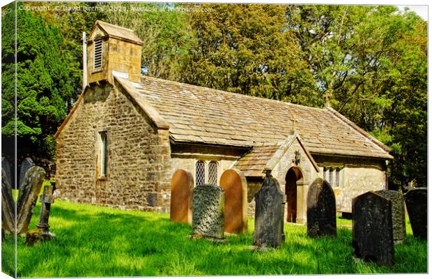 St. Leonards church at Chapel-le-Dale, Yorkshire Canvas Print by David Birchall