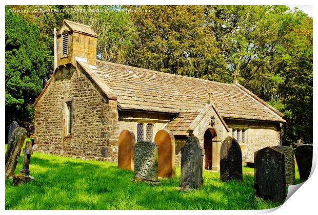 St. Leonards church at Chapel-le-Dale, Yorkshire Print by David Birchall