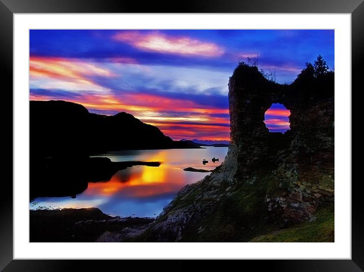 Strome Castle sunset Framed Mounted Print by Philip Hawkins