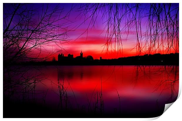 Breaking dawn over Linlithgow Palace Print by Philip Hawkins