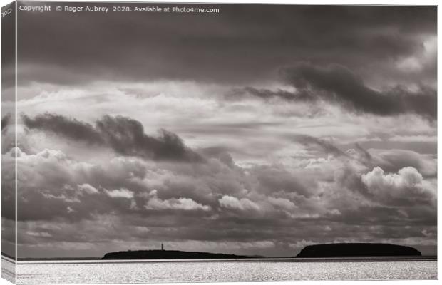 Flat Holm and Steep Holm Canvas Print by Roger Aubrey