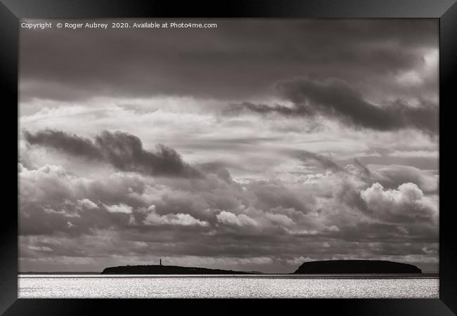 Flat Holm and Steep Holm Framed Print by Roger Aubrey