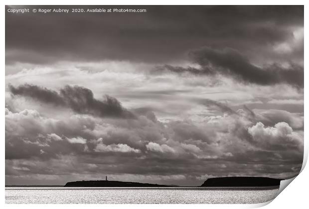 Flat Holm and Steep Holm Print by Roger Aubrey