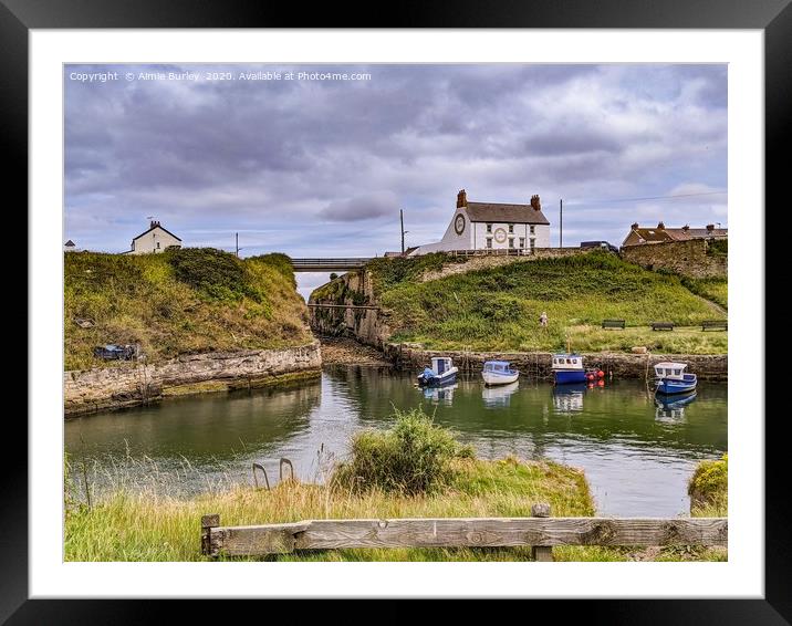 Seaton Sluice Framed Mounted Print by Aimie Burley
