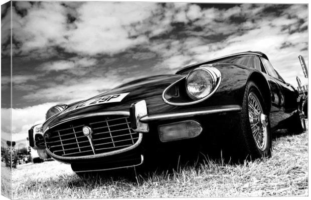 E-Type Jaguar Classic Motor Car Canvas Print by Andy Evans Photos