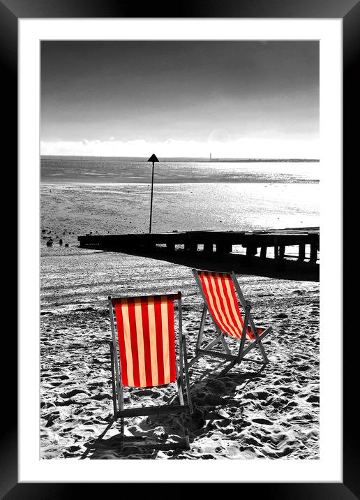 Three Shells Beach Southend on Sea Essex England Framed Mounted Print by Andy Evans Photos