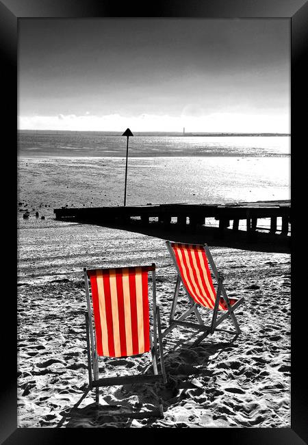 Three Shells Beach Southend on Sea Essex England Framed Print by Andy Evans Photos