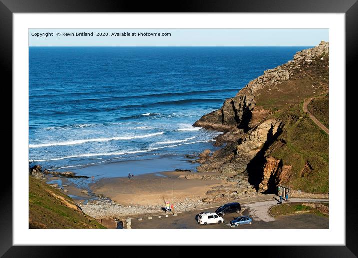 chapel porth cornwall Framed Mounted Print by Kevin Britland
