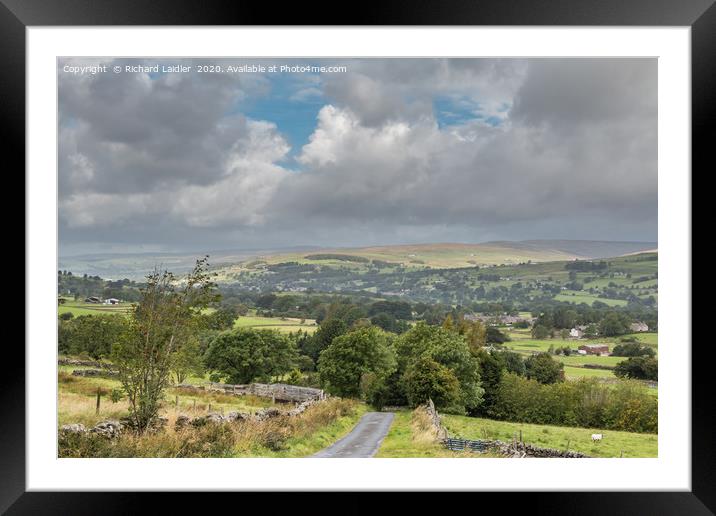 Towards Middleton in Teesdale from Bail Hill 1 Framed Mounted Print by Richard Laidler