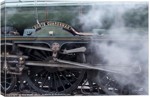 steam train wheels Canvas Print by Sue Wood