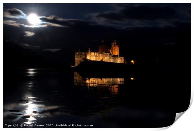 Eilean Donan Castle at Night Print by Lrd Robert Barnes