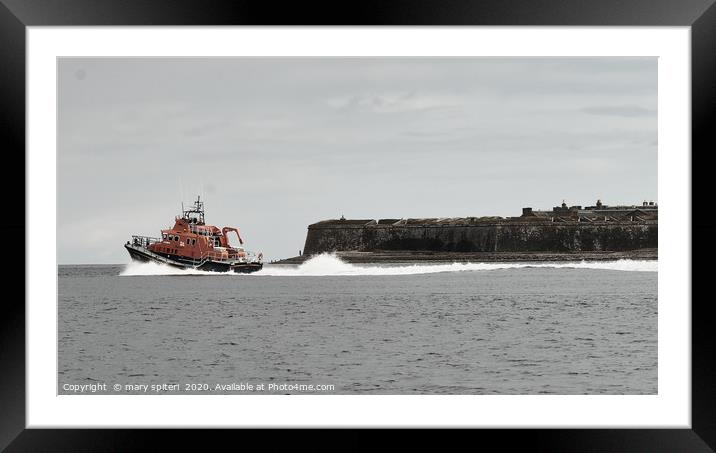 Lifeboat at  Chanonry Point  Framed Mounted Print by mary spiteri