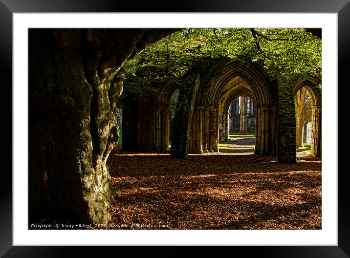 Margam ruins in Country park Framed Mounted Print by Jenny Hibbert