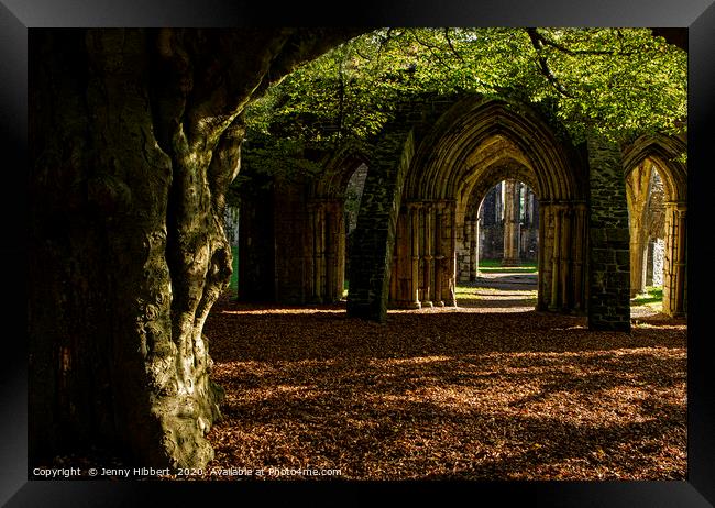Margam ruins in Country park Framed Print by Jenny Hibbert
