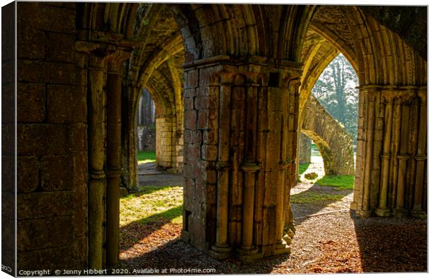 Margam Country Park ruined arches Canvas Print by Jenny Hibbert