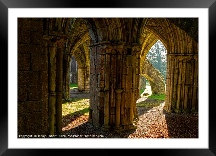 Margam Country Park ruined arches Framed Mounted Print by Jenny Hibbert