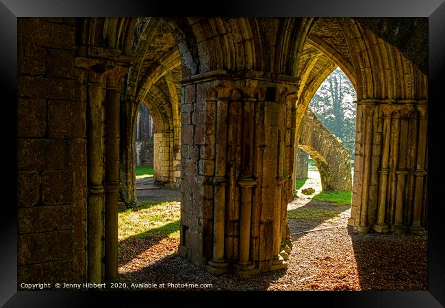 Margam Country Park ruined arches Framed Print by Jenny Hibbert