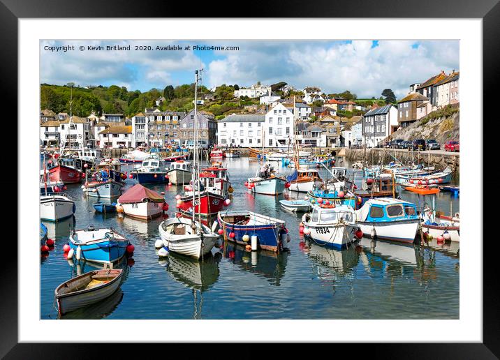 mevagissey cornwall Framed Mounted Print by Kevin Britland
