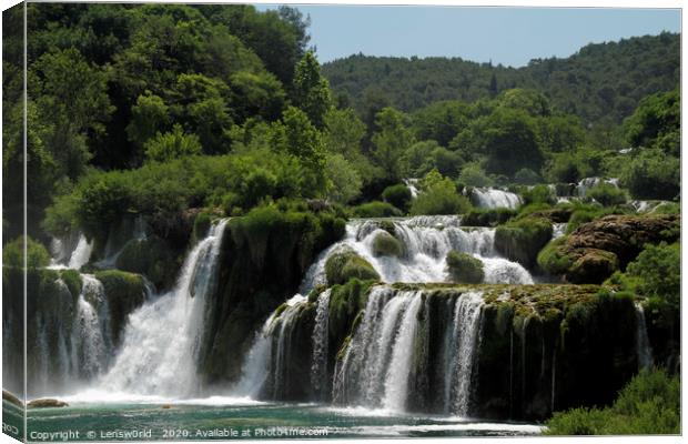 Waterfalls in Krka national park Canvas Print by Lensw0rld 