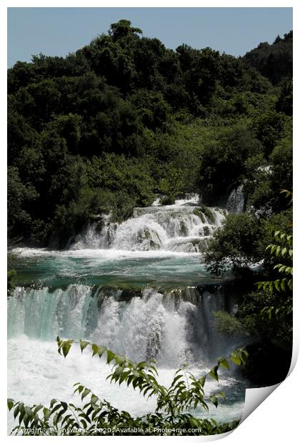 Waterfalls in Krka national park Print by Lensw0rld 