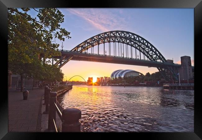 Newcastle Tyne Bridge Sunrise Framed Print by Rob Cole