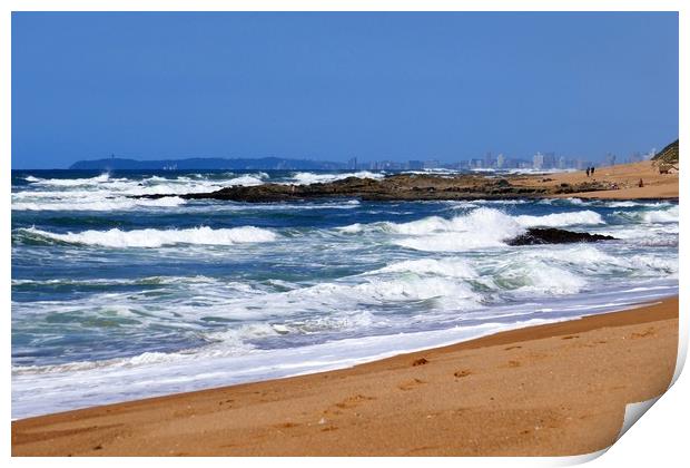 Choppy Seas at Umdloti Print by Jeremy Hayden