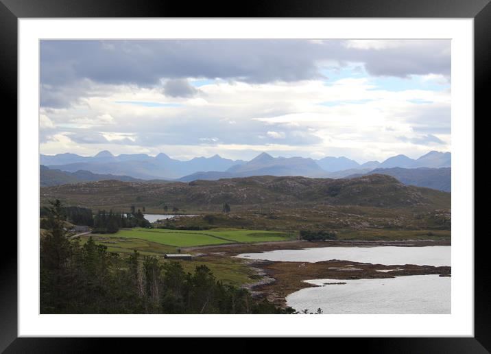 The mountains of Wester Ross Framed Mounted Print by alan todd