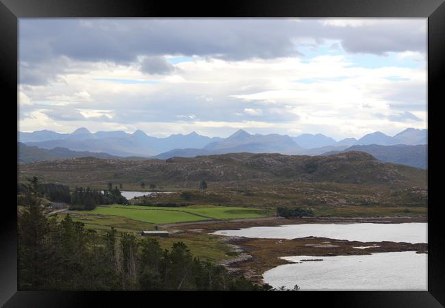 The mountains of Wester Ross Framed Print by alan todd