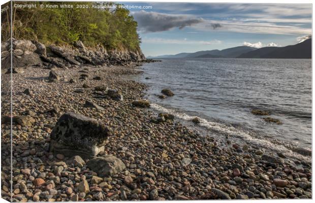 late sunny evening at Loch Linnhe Canvas Print by Kevin White