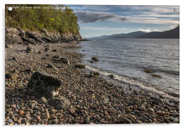 late sunny evening at Loch Linnhe Acrylic by Kevin White