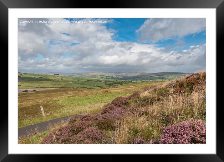 Down into Teesdale from Botany Farm 3 Framed Mounted Print by Richard Laidler