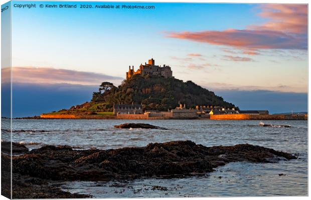 winter sunrise in cornwall Canvas Print by Kevin Britland