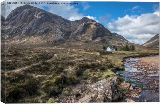 Glencoe Pass isolated cottage Canvas Print by Kevin White