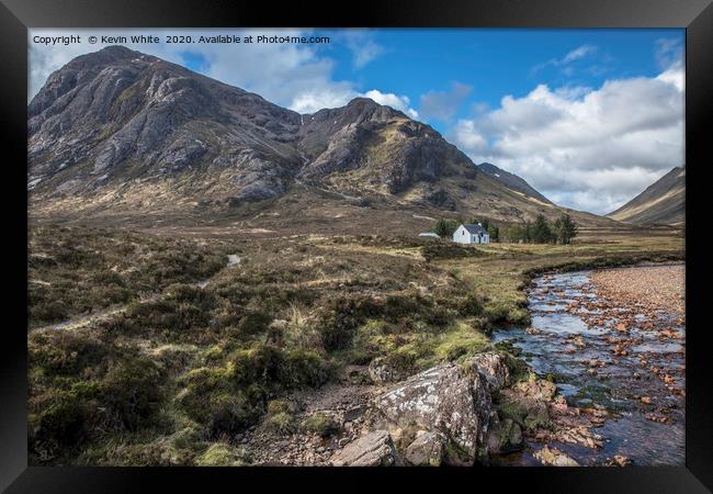 Glencoe Pass isolated cottage Framed Print by Kevin White