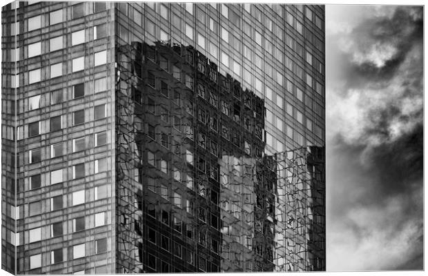 Windows in a business building Canvas Print by Vicente Sargues