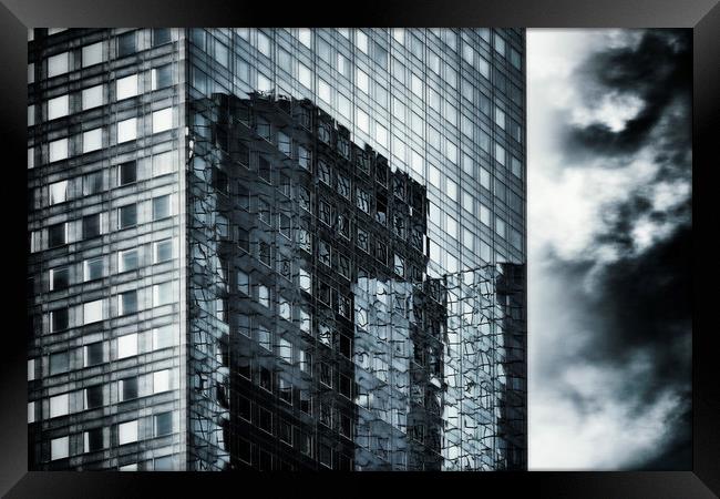 Windows in a business building Framed Print by Vicente Sargues